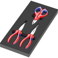 Wera 9781 putų įdėklas KNIPEX replės rinkinys 2, 3 dalių (black/grey, putų įdėkle dirbtuvėms) | 05150181001 | 4013288225177