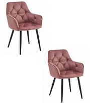 Kėdė JORK - pink velvet / black kojelės x 2 | model_3942_2-LUNA/JORK-LUX102 | 5903332088423