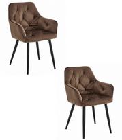 Kėdė JORK - brown aksomas / juodos kojos x 2 | model_3943_2-LUNA/JORK-LUX102 | 5903332088430