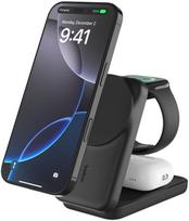 Belkin UltraCharge faltbare magnetische 3-in-1-Ladestation mit Qi2 25W Black, eckig | WIZ036kqBK | 0745883919710