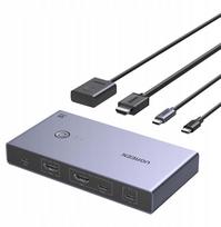 Perjungiklis KVM UGREEN CM731 2in1 USB-C + HDMI | UGR5726 | 6941876229604