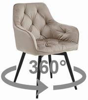Kėdė JORK360 - dark beige aksomas / juodos kojos x 1 | model_3962_1-LUNA360/JORK360-LUX104 | 5903332088218