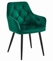 Kėdė JORK - dark green aksomas / juodos kojos x 1 | model_3939_1-LUNA/JORK-LUX102 | 5903332088164
