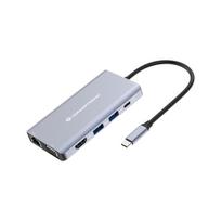 CONCEPTRONIC 10-1 Dock USB-C->HDMI/2xUSB-A/GbE/AUX/+ 25cm gr | DONN20G | 4015867237861