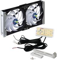 Titan TTC-SC20(B)V2+ Šaldytuvo dvigubas ventiliatorius 120x25mm IP55, laikmatis lygintojas | 4260153572946 | 4260153572946