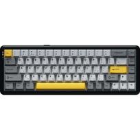 Bevielė mechaninė žaidimų klaviatūra AK680 MAX (8+8K) Magnetic Switch su Black, Gray, Yellow klavišais, RGB apšvietimu, aliuminio pozicionavimo plokštele, 3 modelių versija | AK680-M-BGY-A | 6976412985034