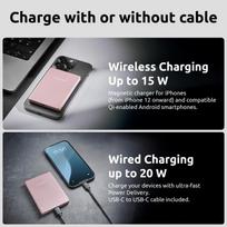 Intenso Magnetic Wireless Powerbank MW5000 Rosé (rosa, 5.000 mAh, MagSafe, PD) | 7344023 | 4034303036158