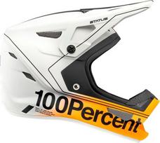 100% Kask pilnsejas 100% STATUS DH/BMX ķivere Carby Silver izm. XL (61-62 cm) (NEW) | 841269171687 | 841269171687