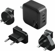 Įkroviklis Energea ENERGEA tinklinis 1xUSB+2xUSB-C PD-PPS-QC 3.0 66W 2C1A Black US+EU Travelite GAN66 | 6957879424878 | 6957879424878