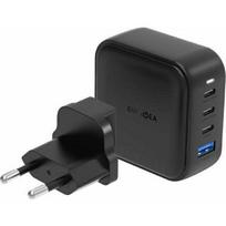 Įkroviklis Energea ENERGEA tinklinis 1xUSB+3xUSB-C PD-PPS-QC 3.0 100W 3C1A Black US+EU Travelite GAN100 | 6957879424823 | 6957879424823
