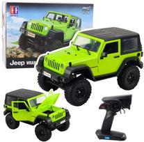 Nuotoliniu būdu valdomas visureigis RC Jeep Wrangler Rock Crawler Green 1:14 Double E | 27416 | 5905991079866