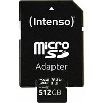 Intenso microSDXC 512GB C10 UHS-I Profesionali atminties kortelė + adapteris | 3433493 | 4034303037674