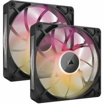 CORSAIR iCUE LINK RX140 MAX RGB PWM ventiliatorius - 2 vnt., 140mm, Black | LUCS-189 | 0840006682998