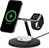 Įkroviklis Belkin Ausinių rinkinys, Viedtālrunis, Išmanusis laikrodis Black USB Belaidis įkrovimas Vidaus | WIZ009VFBK-APL | 0745883819324