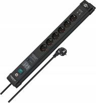 Brennenstuhl Premium-Line Steckdosenleiste 6-fach (Black, 3 Meter, 60.000A Überspannungsschutz, 2x USB-A) | 1951160606 | 4007123674053