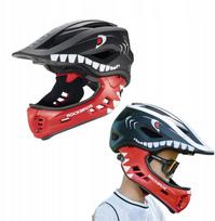 RockBros Šalmas TT-32006 Shark vaikams su nuimama smakro dalimi dydis S (48-52) - Black | 5907769382277 | 5907769382277