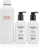 Balmain Profesionali rinkinys: Arganų aliejus, drėkinamasis plaukų šampūnas, 300 ml + drėkinamasis plaukų kondicionierius, 300 ml + Muse Du Printemps, plieninė vandens gertuvė, balta moterims | 8720791757250 | 8720791757250