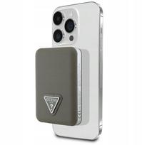 Indukcinis išorinis akumuliatorius Guess Grained Triangle 5000mAh 15W USB-C MagSafe Brown | 3666339310509 | 3666339310509