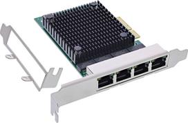 Tinklo plokštė InLine Quad Gigabit tinklo plokštė 4x RJ45 2,5Gb/s PCIe x4 įskaitant low profile | 4043718333264 | 4043718333264