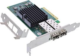 Tinklo plokštė Exsys InLine® Dual 10-Gigabit tinklo plokštė, 2x SFP+, PCIe x8, įskaitant žemo profilio montavimo plokštę | 4043718333301 | 4043718333301