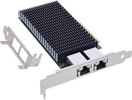 Tinklo plokštė InLine ® Dual 10-Gigabit tinklo plokštė 2x RJ45 10Gb/s PCIe x8 | 4043718333288 | 4043718333288