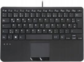 Klaviatūra Perixx PERIBOARD-525 DE B Mini-USB klaviatūra su jutikline plokštele Black | 57155N | 4049571007359