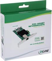 Tinklo plokštė InLine ® Gigabit tinklo plokštė, 1x RJ45 1Gb/s, PCIe x1, PoE+ | 4043718341429 | 4043718341429