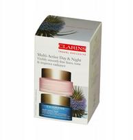 Rinkinys Clarins: Multi Active dieninis veido kremas nuo senėjimo, 50 ml + Multi Active naktinis veido kremas su hialurono rūgštimi, drėkinamasis, 50 ml moterims | 3666057026973 | 3666057026973
