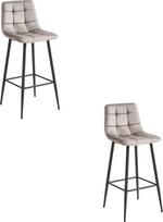 Baro kėdė ARCETO - aksomas tamsiai beige / juodos kojos x 2 | model_3955_2-ARCETO-MONX86 | 5903332087013