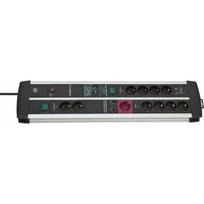 Brennenstuhl Premium-Protect-Line Steckdosenleiste 11-fach Duo (Black/silber, 3 Meter, 120.000A Überspannungsschutz, 1 Main- und 4 Follow-Steckdosen, 2x USB) | 1392000230 | 4007123663026
