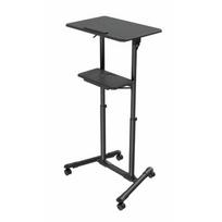 GEMBIRD Mobilus staliukas su ratukais, aukščio reguliavimas, Black | TVS-DESK-01-BK | 8716309134187