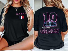 Pierre Gasly Formulės 1 marškinėliai, Pierre Gasly marškinėliai, Gasly F1 - Dvigusis marškinėlis Unisex marškinėliai S