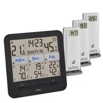 Oro stotis Belaidė meteorologinė stotis "Klima@Home 2" su 3 temperatūros ir drėgmės siųstuvais | TFA/30307501 | 4009816040398