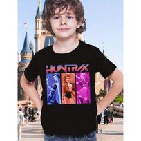 Kpop Demon Hunters Graphic T Shirt Boys Girls Cute Anime Crew Neck T-Shirt for Ages 3-13 Years Summer Kids Comfortable Tops Tees 110