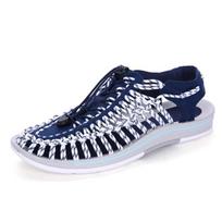 Vasaros laisvalaikio basutės vyrams Madingi kvėpuojantys sandalai Paplūdimio batai Water Aqua Shoe Plus Size 43 mėlyna