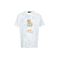 Polo Ralph Lauren SS24 Meškos raidės grafinis spaudinys apvalia iškirpte trumpomis rankovėmis marškinėliai vyriški marškinėliai Mėlyna 710934699-001 S