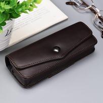 Unisex Portable Leather Carrying Cases Glasses Case Phone Bags Glasses Storage Box tamsios kavos spalvos