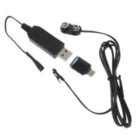 9V Baterijos Eliminatorius Pakeitimas 9-Voltų Baterijai USB C Tipo 5V į 9V Adapteris Maitinimo Laidas Multimetrui Mikrofonui 1
