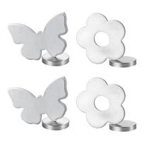 Magnetinis langų užuolaidų svorių rinkinys iš 4 vnt. Geležinis tvirtinimas Dekoratyviniai užuolaidų magnetai rinkinys žaliuzėms, užuolaidoms, vonios kambario dekoracijoms 1 white