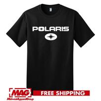 POLARIS JUODI MARŠKINĖLIAI Keturračių Marškinėliai Sniego motociklo Sniego Visureigio RZR Lenktynių Sportiniai Unisex Marškinėliai XXL