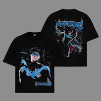 Retro 90-ųjų Nightwing DC Komiksų Premium Medvilnės Marškinėliai [Pagaminta JAV], Dick Grayson S Unisex Marškinėliai S