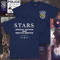 Resident Evil S.T.A.R.S. Meškėno Policijos Departamentas. Tamsiai mėlyni marškinėliai Unisex (dvipusis) S-5XL Unisex Marškinėliai XL