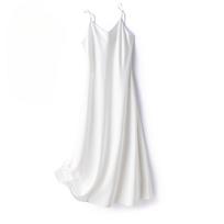 Pavasario ir vasaros nauja satino seksualaus petnešėlės suknelė moterims Madinga be rankovių laisvalaikio A formos vienspalvės suknelės Moteriška elegantiška slim fit vakarėlio klubo suknelė 26314 S balta