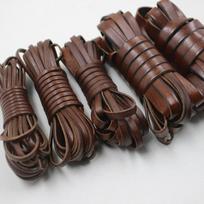 Senovinė tikros karvės odos laido juostelė plokščia virvė „pasidaryk pats“ odinis amatų papuošalų krepšys, 5 metrai „Leathercraft“