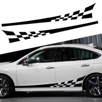 25*200cm Automobilio Kėbulo Šoninės Juostelės Lipdukas Lipnus Dekoravimas Lenktynių Aksesuarai Daugumai Automobilių