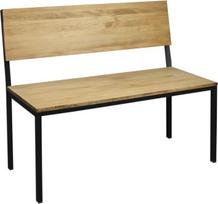 "iCub" pramoninis senovinis medžio masyvo suolas su plieniniu rėmu 50 x 100 86 cm