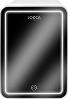 "Jocca" mini šaldytuvas su LED veidrodėliu, 4 l šalčio ir šilumos funkcija, kompaktiškas ir tylus, prijungiamas namuose ir automobilyje, idealiai tinka kosmetikai, miegamajam ir kelionėms
