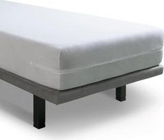 "Velfont" - elastinis čiužinio užvalkalas su užtrauktuku - frotinis medvilninis čiužinio užvalkalas - čiužinio aukštis 15-25 cm, įvairių dydžių, baltas, 90 x 200 cm