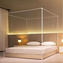 Beyeutao lovos rėmas baltas 100 x 200 x 200 cm lovos rėmas viengulė lova rėmas baldakimo rėmas 4 plakatų rėmas