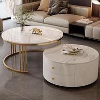 Couchtisch-Set mit großem Stauraum - einfache Wartung für Wohnzimmer, Schlafzimmer, Büro, Balkon